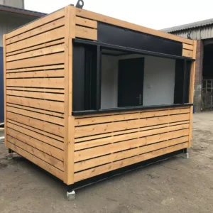 Bar Modulare Compatto 10 Piedi con Rivestimento in Legno