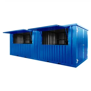 Container Bar Modulare 20 Piedi (6x2m) – Blu Cielo