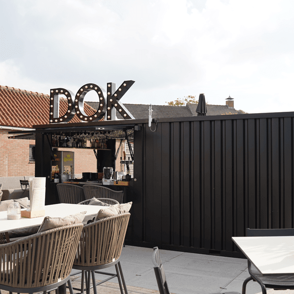 Container Bar Modulare 20 Piedi (6x2m) – Blu Cielo - immagine 3