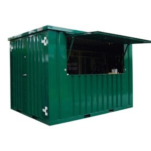 Container Bar Smontabile 3×2 Metri – Verde Turchese (RAL 6016)