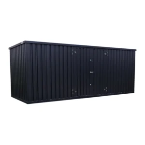 Container Smontabile 6x2m con Accesso Laterale – Nero Intenso